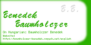 benedek baumholczer business card